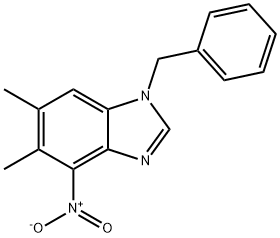 1-苄基-5,6-二甲基-4-硝基-1H-苯并[D]咪唑 结构式