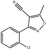 3-(2-CHLOROPHENYL)-5-METHYL-4-ISOXAZOLECARBONITRILE 结构式