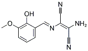 1-AMINO-2-[1-AZA-2-(2-HYDROXY-3-METHOXYPHENYL)VINYL]ETHENE-1,2-DICARBONITRILE 结构式