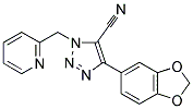 4-Benzo[d]1,3-dioxolen-5-yl-1-(2-pyridylmethyl)-1,2,3-triazole-5-carbonitrile 结构式
