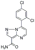 7-(2,4-DICHLOROPHENYL)PYRAZOLO[1,5-A]PYRIMIDINE-3-CARBOXAMIDE 结构式