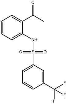 N-(2-ACETYLPHENYL)-3-(TRIFLUOROMETHYL)BENZENESULFONAMIDE 结构式