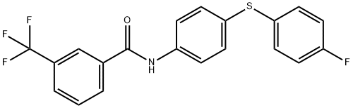 N-(4-[(4-FLUOROPHENYL)SULFANYL]PHENYL)-3-(TRIFLUOROMETHYL)BENZENECARBOXAMIDE 结构式