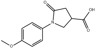 3-吡咯烷羧酸,1-(4-甲氧苯基)-5-氧代- 结构式