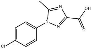 1-(4-氯苯基)-5-甲基-1H-1,2,4-三唑-3-羧酸 结构式