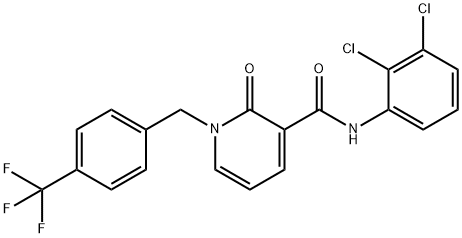 N-(2,3-DICHLOROPHENYL)-2-OXO-1-[4-(TRIFLUOROMETHYL)BENZYL]-1,2-DIHYDRO-3-PYRIDINECARBOXAMIDE 结构式