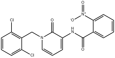 N-[1-(2,6-DICHLOROBENZYL)-2-OXO-1,2-DIHYDRO-3-PYRIDINYL]-2-NITROBENZENECARBOXAMIDE 结构式
