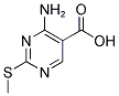 4-AMINO-2-METHYLSULFANYL-PYRIMIDINE-5-CARBOXYLIC ACID 结构式
