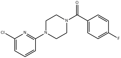 [4-(6-CHLORO-2-PYRIDINYL)PIPERAZINO](4-FLUOROPHENYL)METHANONE 结构式