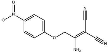 2-(1-氨基-2-(4-硝基苯氧基)亚乙基)丙二腈 结构式