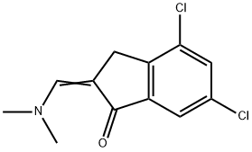 4,6-DICHLORO-2-DIMETHYLAMINOMETHYLENE-INDAN-1-ONE 结构式