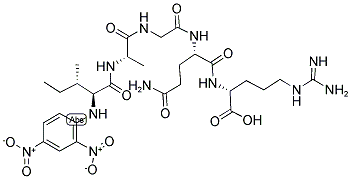 DNP-ILE-ALA-GLY-GLN-D-ARG-OH 结构式