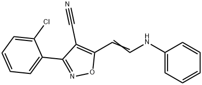 5-(2-Anilinovinyl)-3-(2-chlorophenyl)-4-isoxazolecarbonitrile 结构式