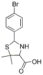 2-(4-BROMOPHENYL)-5,5-DIMETHYL-1,3-THIAZOLIDINE-4-CARBOXYLIC ACID 结构式