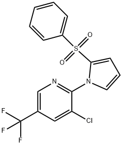 1-[3-CHLORO-5-(TRIFLUOROMETHYL)-2-PYRIDINYL]-1H-PYRROL-2-YL PHENYL SULFONE 结构式