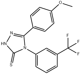 5-(4-METHOXY-PHENYL)-4-(3-TRIFLUOROMETHYL-PHENYL)-4H-[1,2,4]TRIAZOLE-3-THIOL 结构式