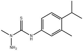 N-(4-异丙基-3-甲基苯基)-1-甲基肼-1-硫代甲酰胺 结构式