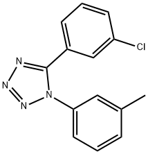 5-(3-CHLOROPHENYL)-1-(3-METHYLPHENYL)-1H-1,2,3,4-TETRAAZOLE 结构式