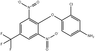 3-CHLORO-4-[2,6-DINITRO-4-(TRIFLUOROMETHYL)PHENOXY]ANILINE 结构式