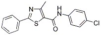 N-(4-CHLOROPHENYL)-4-METHYL-2-PHENYL-1,3-THIAZOLE-5-CARBOXAMIDE 结构式