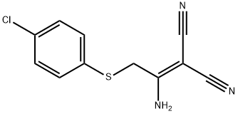 2-(1-AMINO-2-[(4-CHLOROPHENYL)SULFANYL]ETHYLIDENE)MALONONITRILE 结构式