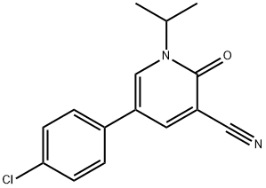 5-(4-CHLOROPHENYL)-1-ISOPROPYL-2-OXO-1,2-DIHYDRO-3-PYRIDINECARBONITRILE 结构式