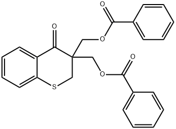 (3-[(BENZOYLOXY)METHYL]-4-OXO-3,4-DIHYDRO-2H-THIOCHROMEN-3-YL)METHYL BENZENECARBOXYLATE 结构式