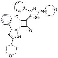 1,3-BIS(2-MORPHOLINO-4-PHENYL-1,3-SELENAZOLE-5-YL)-2-OXO-CYCLOBUTENYLIUM-4-OLAT 结构式