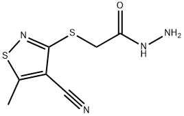 2-((4-氰基-5-甲基异噻唑-3-基)硫)乙酰肼 结构式