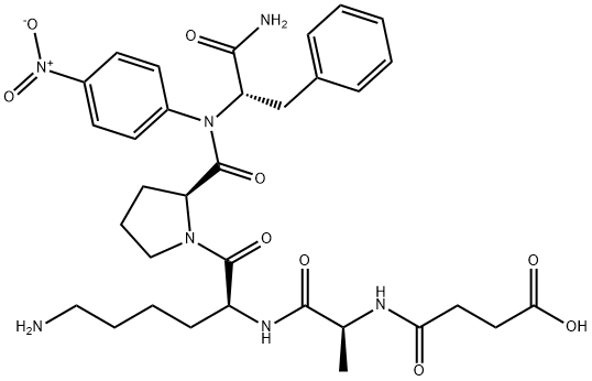 SUC-ALA-LYS-PRO-PHE-PNA 结构式