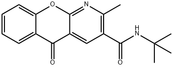 N-(TERT-BUTYL)-2-METHYL-5-OXO-5H-CHROMENO[2,3-B]PYRIDINE-3-CARBOXAMIDE 结构式