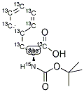 L-PHENYLALANINE-N-T-BOC (U-13C9, 15N) 结构式