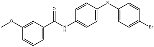 N-(4-[(4-BROMOPHENYL)SULFANYL]PHENYL)-3-METHOXYBENZENECARBOXAMIDE 结构式