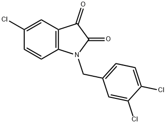 5-CHLORO-1-(3,4-DICHLOROBENZYL)-1H-INDOLE-2,3-DIONE 结构式