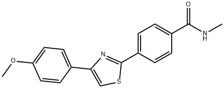 4-(4-(4-甲氧基苯基)噻唑-2-基)-N-甲基苯甲酰胺 结构式