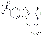 1-BENZYL-2-(TRIFLUOROMETHYL)-5-(METHYLSULPHONYL)-(1H)-BENZIMIDAZOLE 结构式