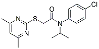 N-(4-CHLOROPHENYL)-2-[(4,6-DIMETHYLPYRIMIDIN-2-YL)THIO]-N-ISOPROPYLACETAMIDE 结构式