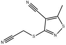 3-((氰甲基)硫代)-5-甲基异噻唑-4-甲腈 结构式