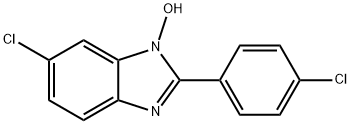 6-Chloro-2-(4-chlorophenyl)-1H-1,3-benzimidazol-1-ol 结构式