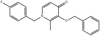 3-(BENZYLOXY)-1-(4-FLUOROBENZYL)-2-METHYL-4(1H)-PYRIDINONE 结构式