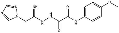 N-(4-METHOXYPHENYL)-2-OXO-2-(2-[2-(1H-1,2,4-TRIAZOL-1-YL)ETHANIMIDOYL]HYDRAZINO)ACETAMIDE 结构式