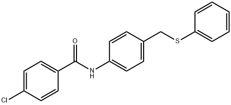 4-Chloro-N-(4-[(phenylsulfanyl)methyl]phenyl)benzenecarboxamide 结构式