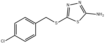 5-(4-氯-苄基硫基)-[1,3,4]噻二唑-2-基胺 结构式