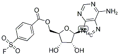 FLUOROSULFONYLBENZOYL-ADENOSINE, 5'-P-[ADENINE-8-14C]- 结构式