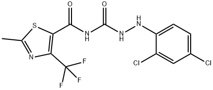 N-([2-(2,4-DICHLOROPHENYL)HYDRAZINO]CARBONYL)-2-METHYL-4-(TRIFLUOROMETHYL)-1,3-THIAZOLE-5-CARBOXAMIDE 结构式