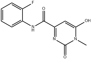 N-(2-FLUOROPHENYL)-6-HYDROXY-1-METHYL-2-OXO-1,2-DIHYDRO-4-PYRIMIDINECARBOXAMIDE 结构式
