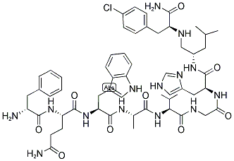 (D-Phe6,Leu13-(R)-p-chloro-Phe14)-bombesin (6-14) 结构式