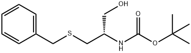 (S)-(1-(苄硫基)-3-羟基丙-2-基)氨基甲酸叔丁酯 结构式