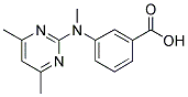 3-[(4,6-DIMETHYLPYRIMIDIN-2-YL)(METHYL)AMINO]BENZOIC ACID 结构式