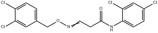 3-([(3,4-DICHLOROBENZYL)OXY]IMINO)-N-(2,4-DICHLOROPHENYL)PROPANAMIDE 结构式